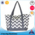 Fashion Pattern Prints Zippered X-Large Roomy Canvas Tote Bag